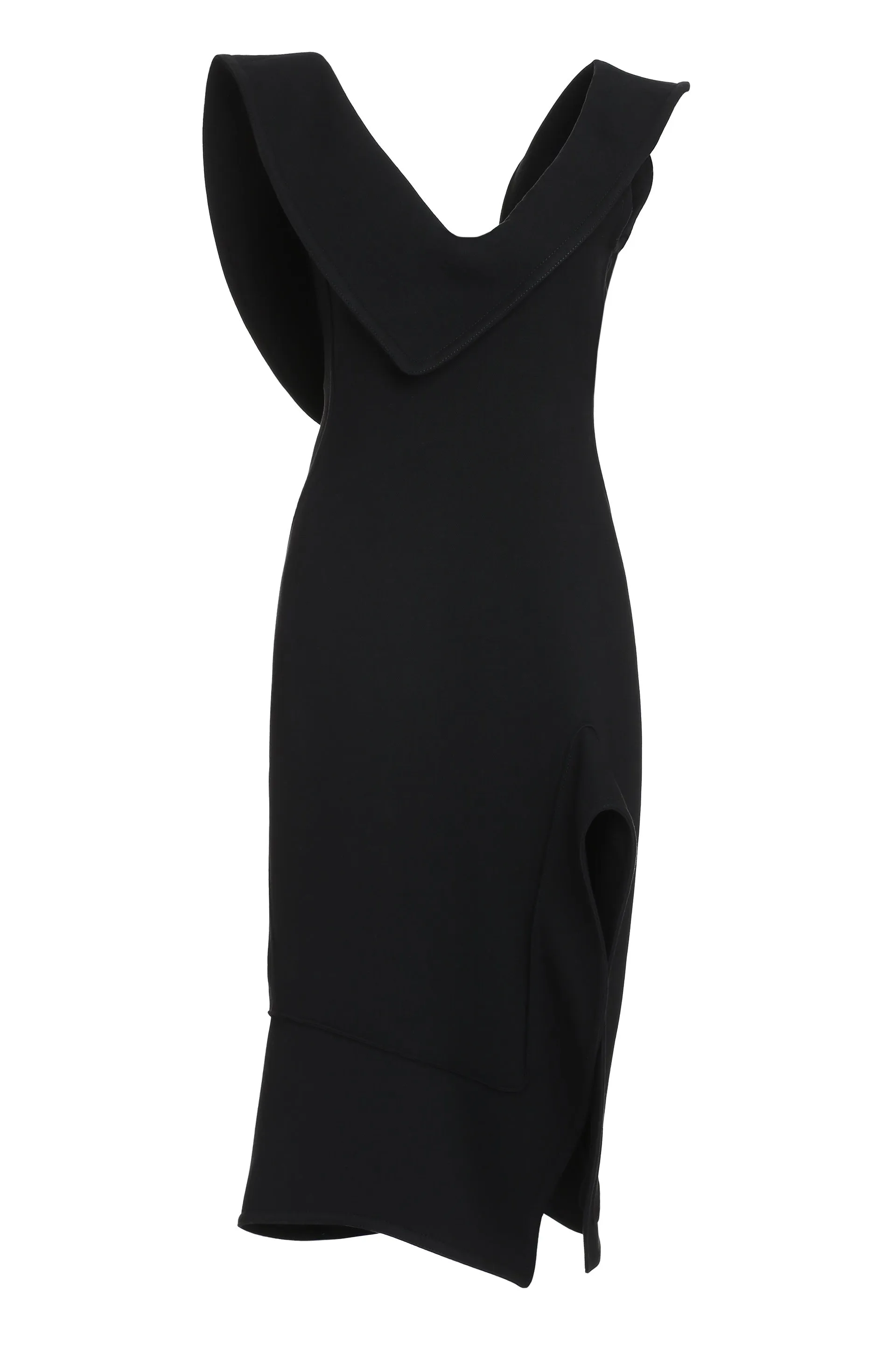 Midi Dress Cotton Blend Black sold by Lord & Taylor
