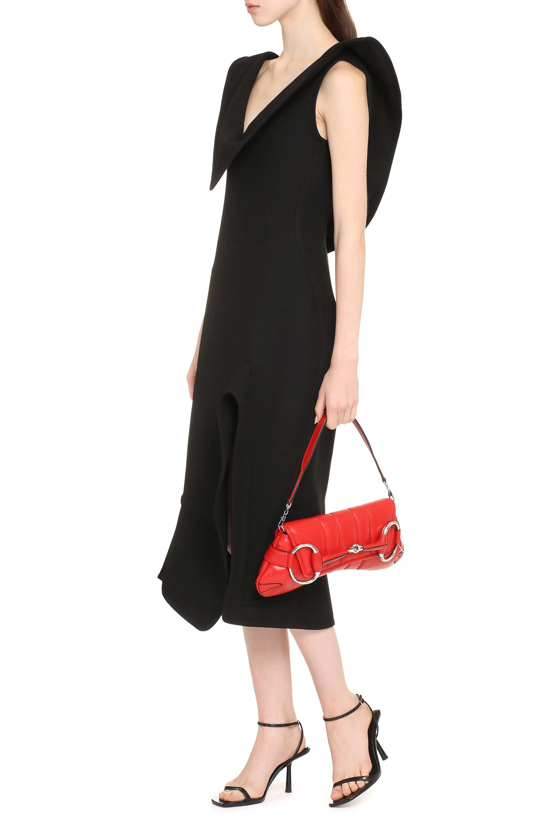 Midi Dress Cotton Blend Black sold by Lord & Taylor product image thumbnail 3
