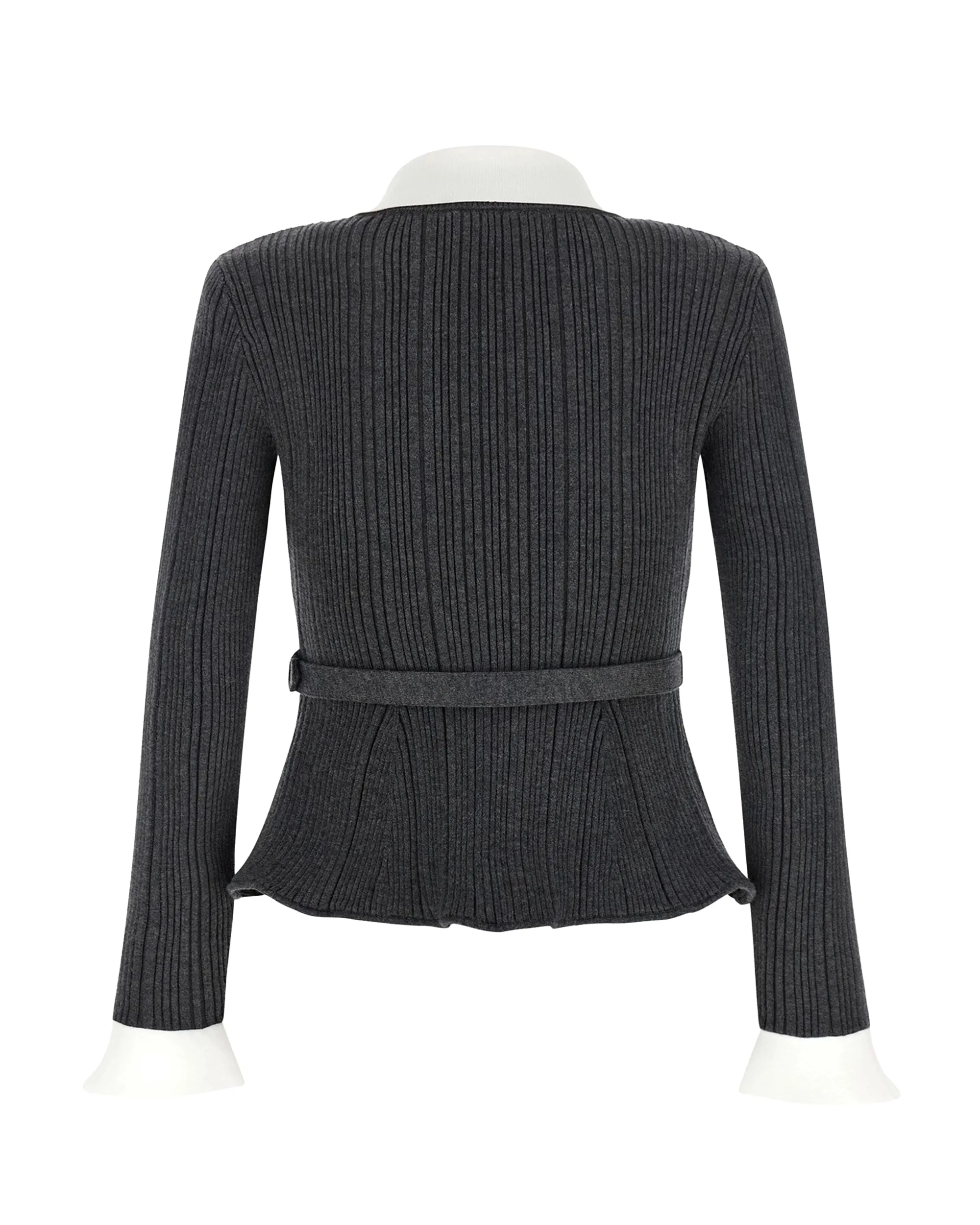 Cardigan Ribbed Grey sold by Lord & Taylor product image thumbnail 2
