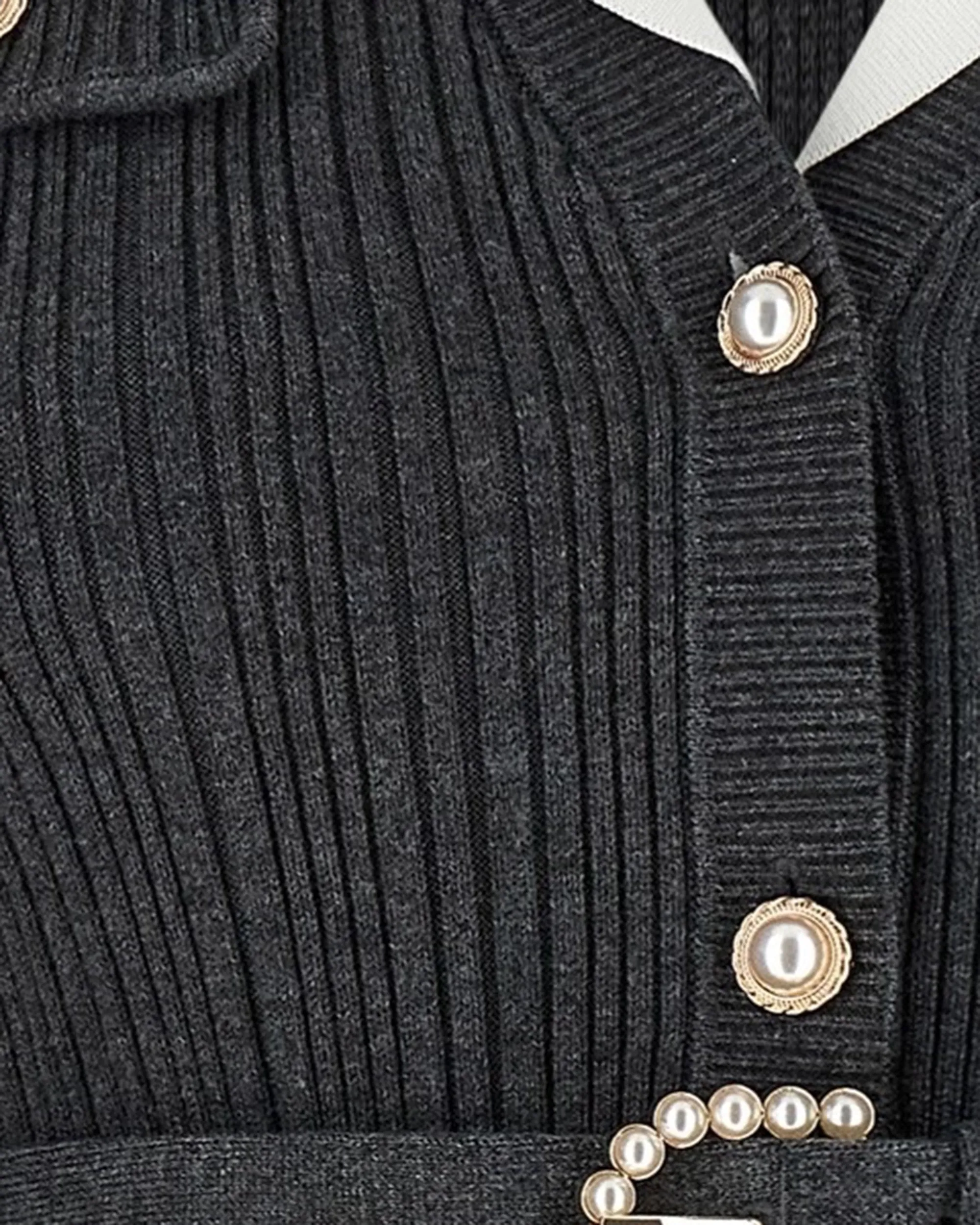 Cardigan Ribbed Grey sold by Lord & Taylor product image thumbnail 3