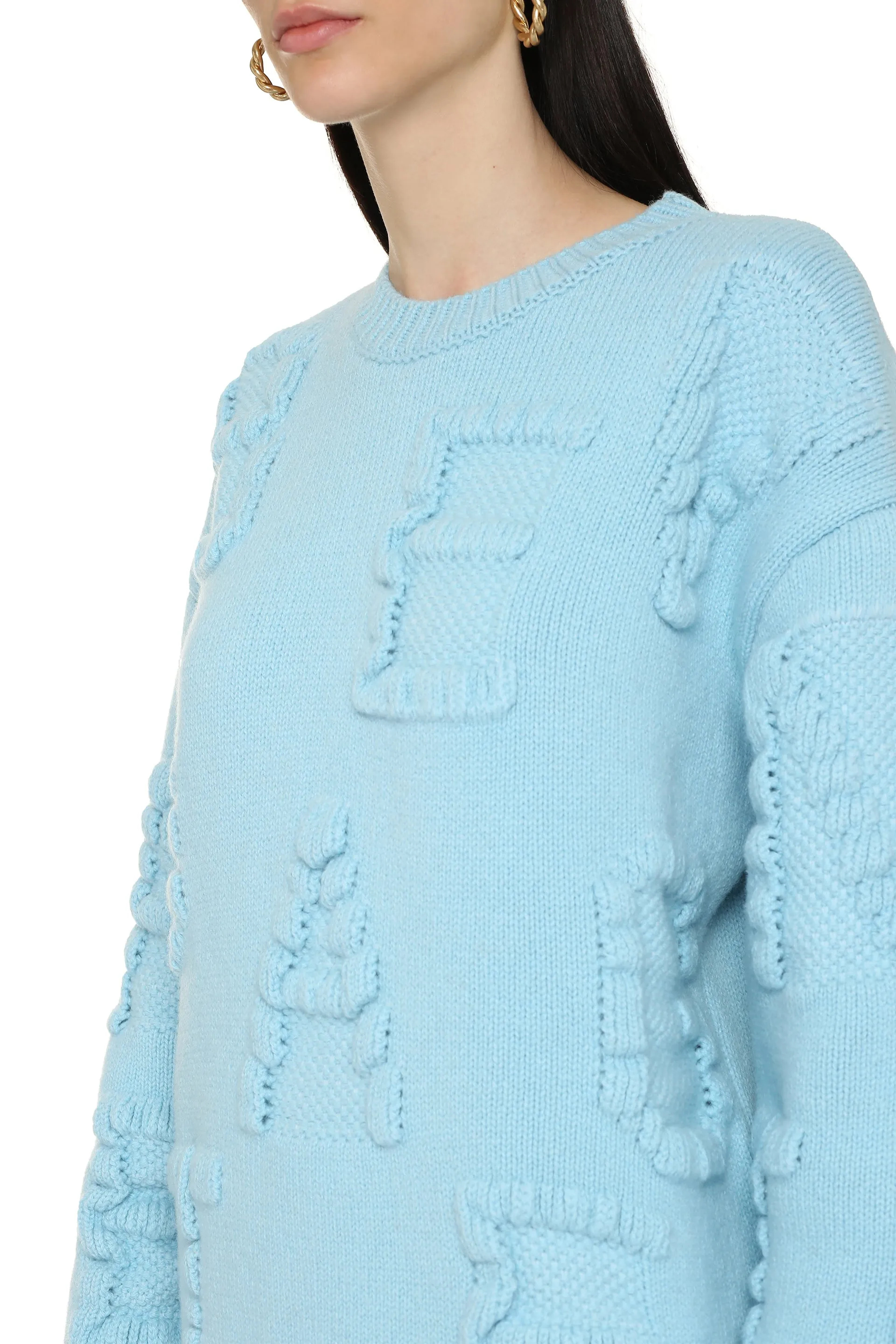 Crew-neck Wool Sweater Pale Blue sold by Lord & Taylor product image thumbnail 5