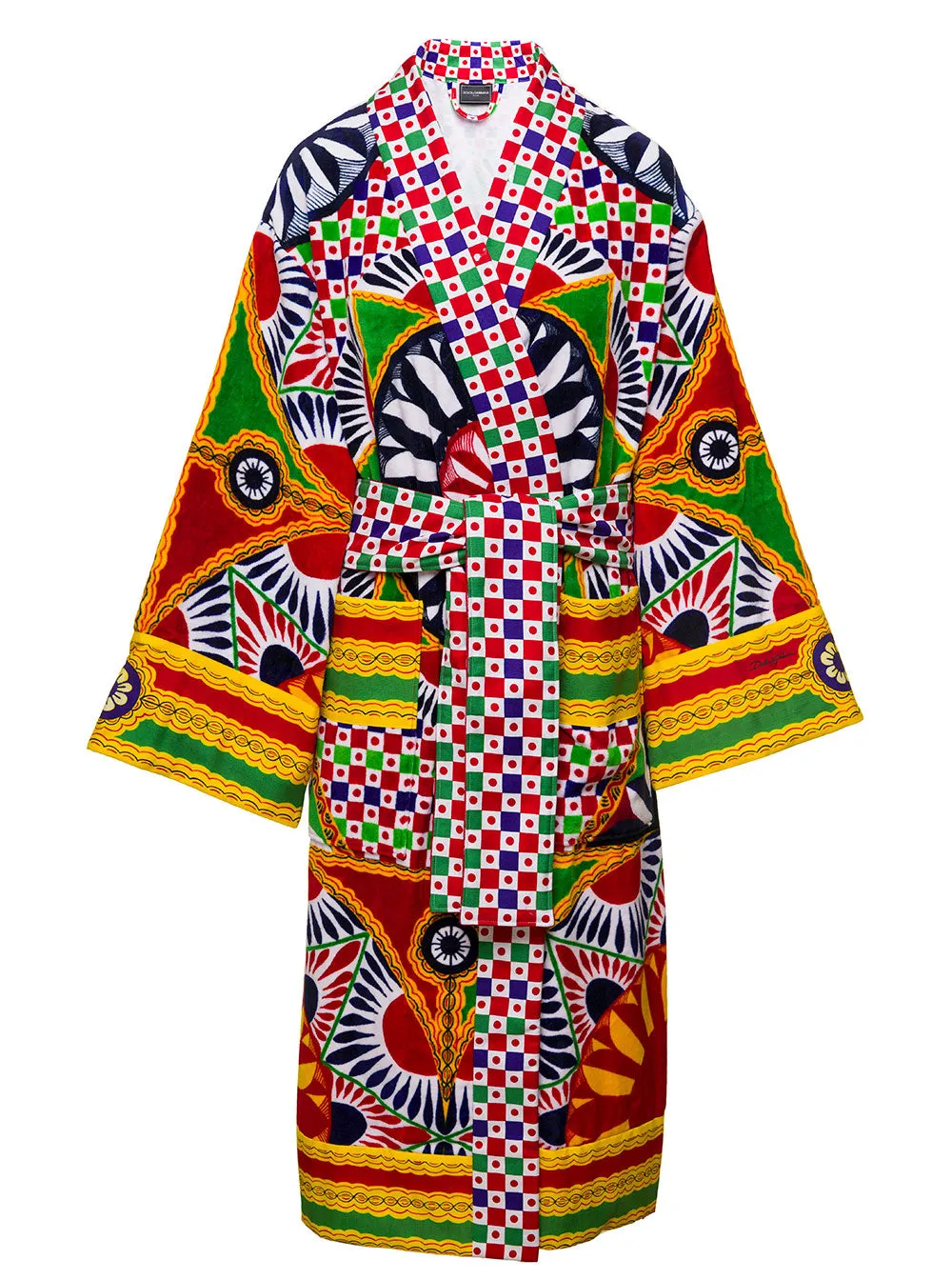 Kimono Bathrobe Multicolour Sicilian Cart Print sold by Lord & Taylor