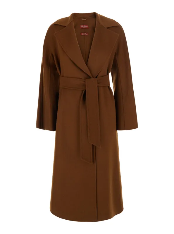 Coat in Wool-Cashmere Blend Brown made by MaxMara