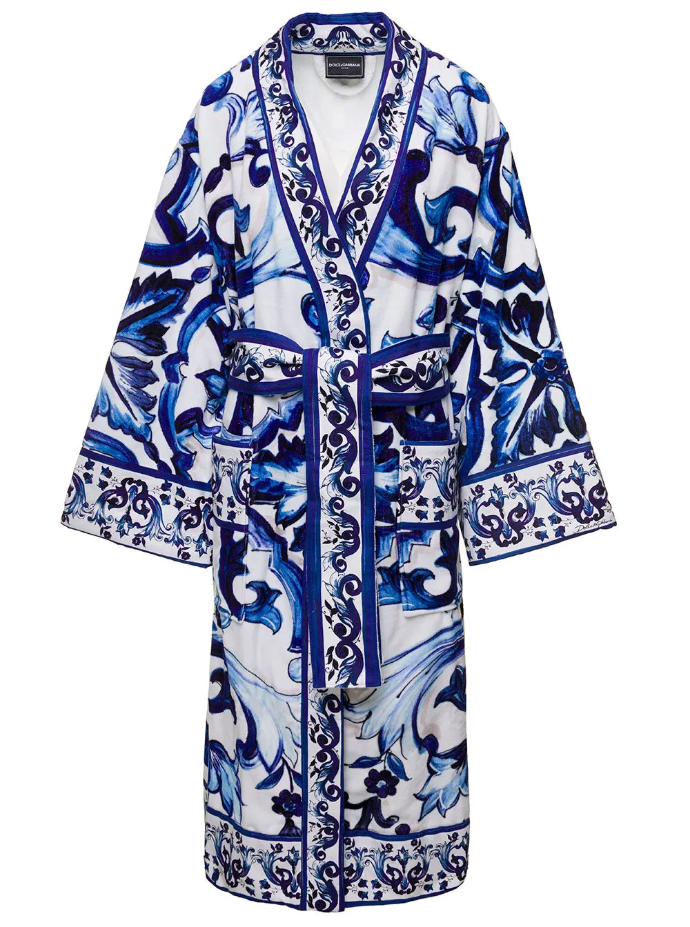 Kimono Bathrobe Mediterranean Blue Print sold by Lord & Taylor