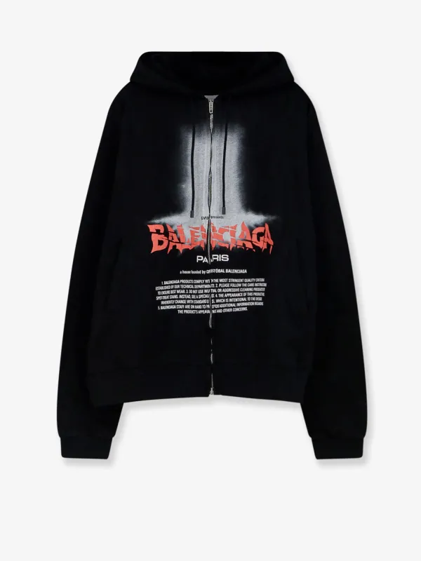 Sweatshirt The Door Cotton Black made by Balenciaga