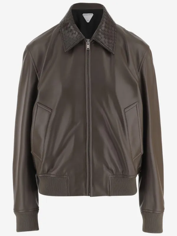 Leather Jacket Pinecone Lambskin made by Bottega Veneta