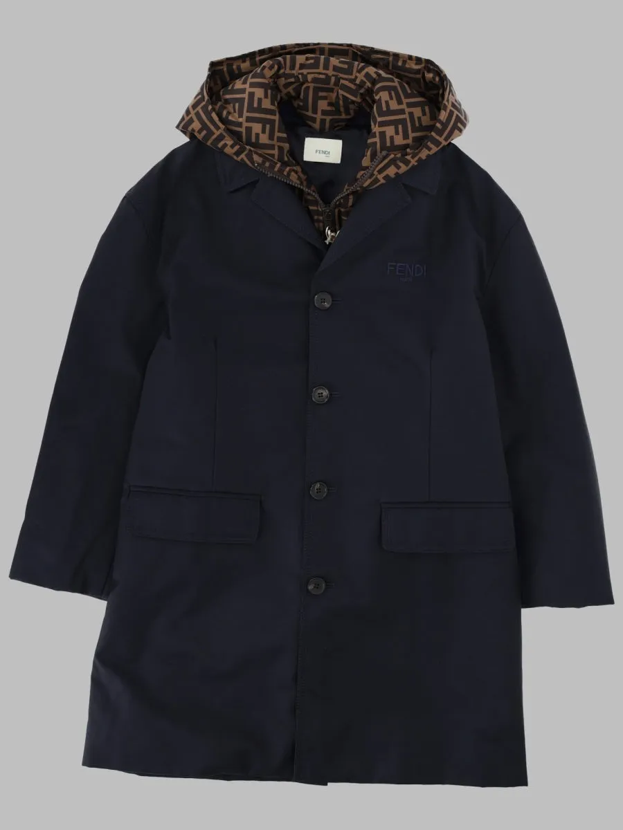Trench Coat Double-Front Blue sold by Lord & Taylor