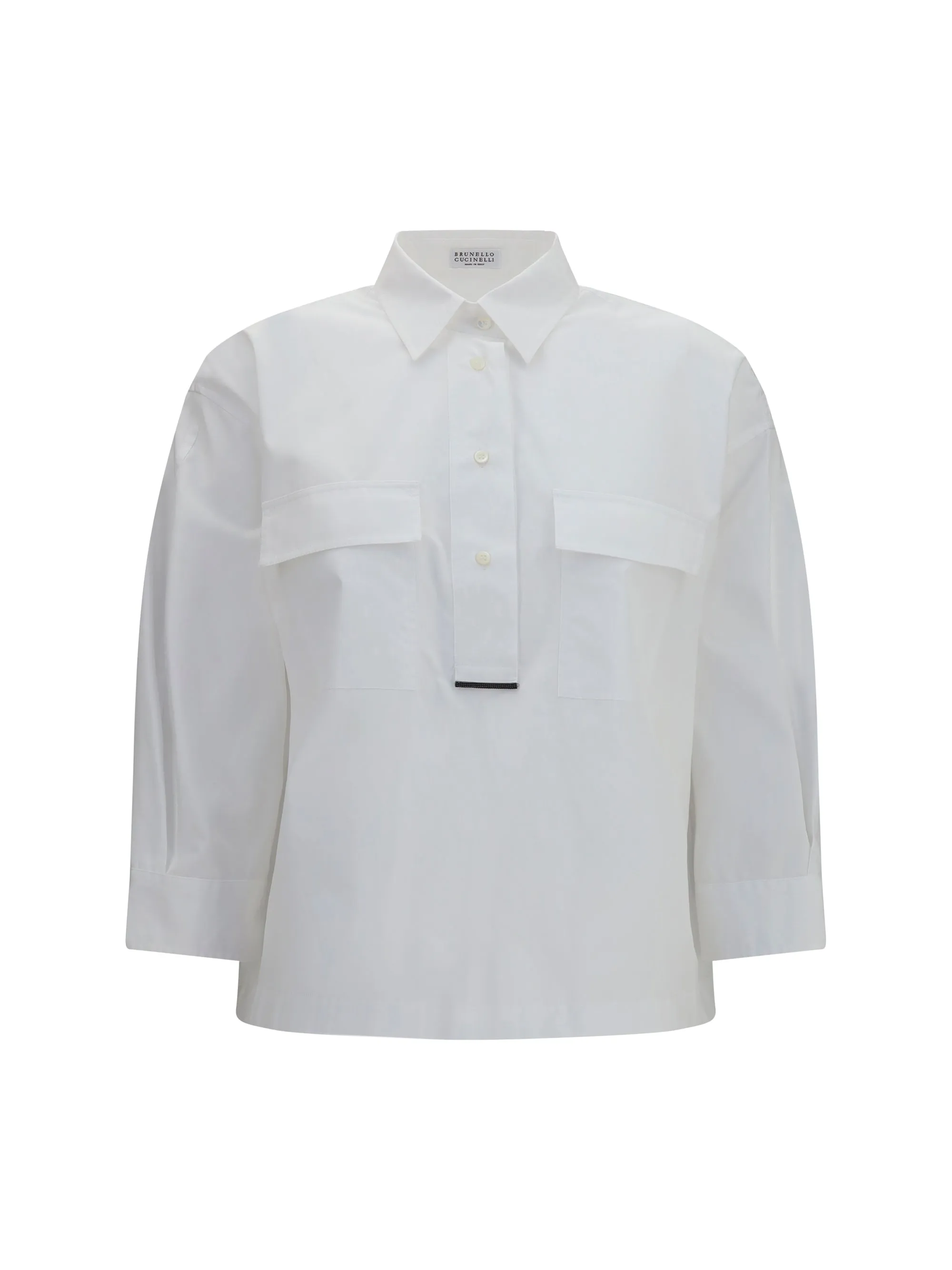 Cotton Shirt with Monili Details sold by Lord & Taylor