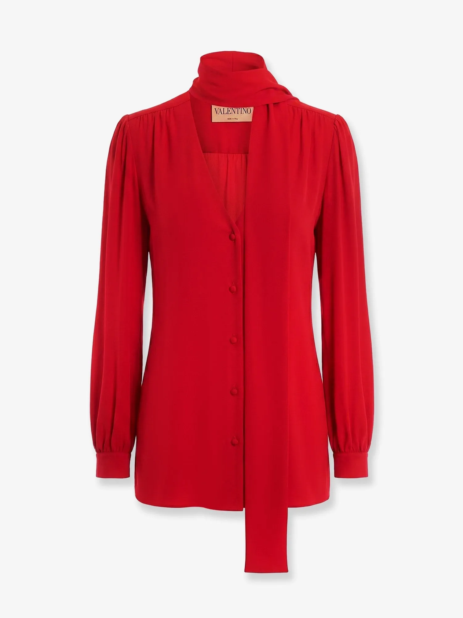 Silk Shirt with Bow Red sold by Lord & Taylor