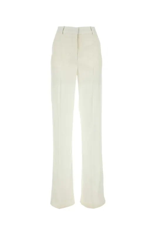 WHITE VISCOSE WIDE-LEG PANT made by Stella McCartney