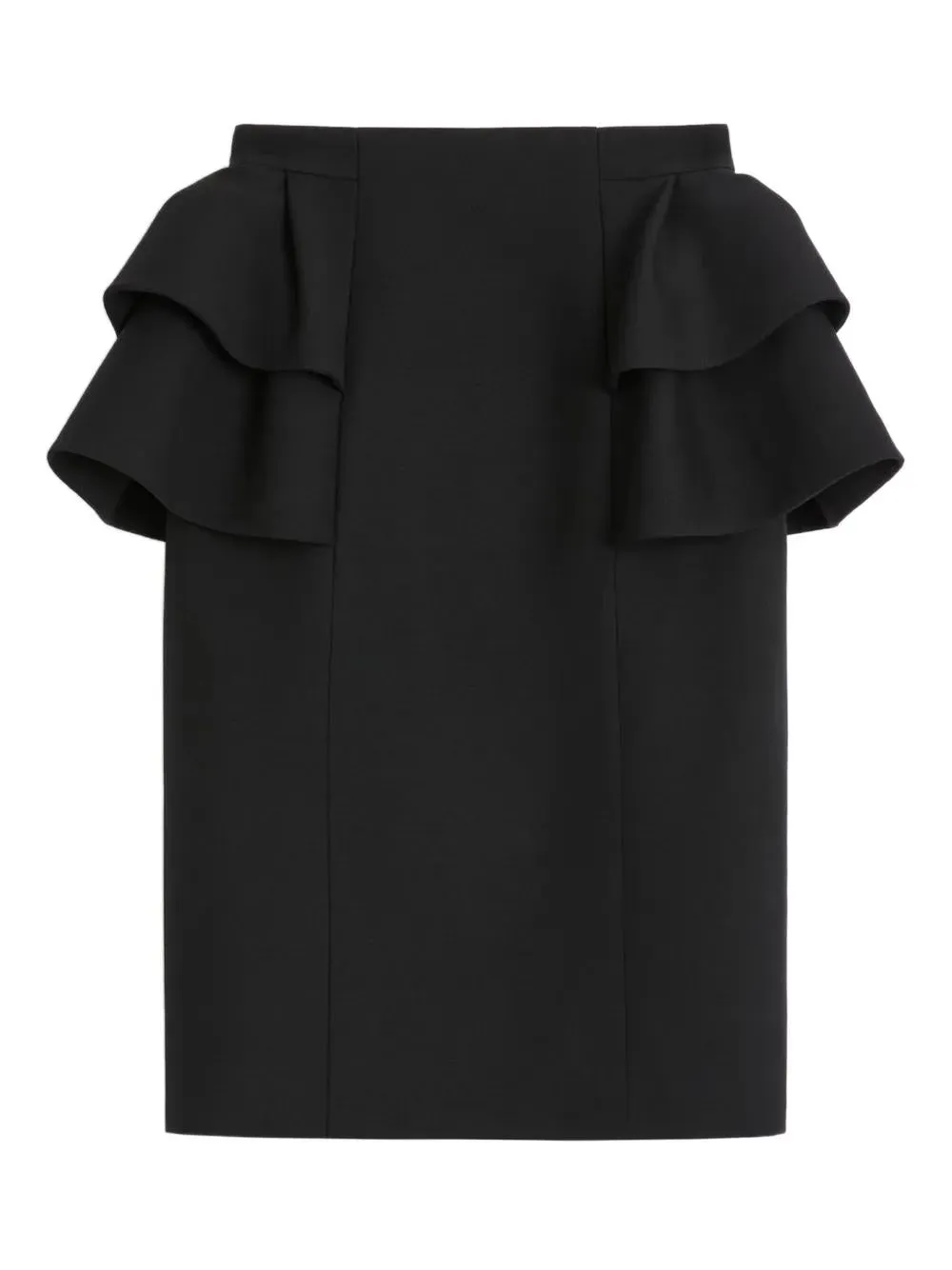 BLACK SKIRT WITH RUFFLES ON THE SIDES sold by Lord & Taylor