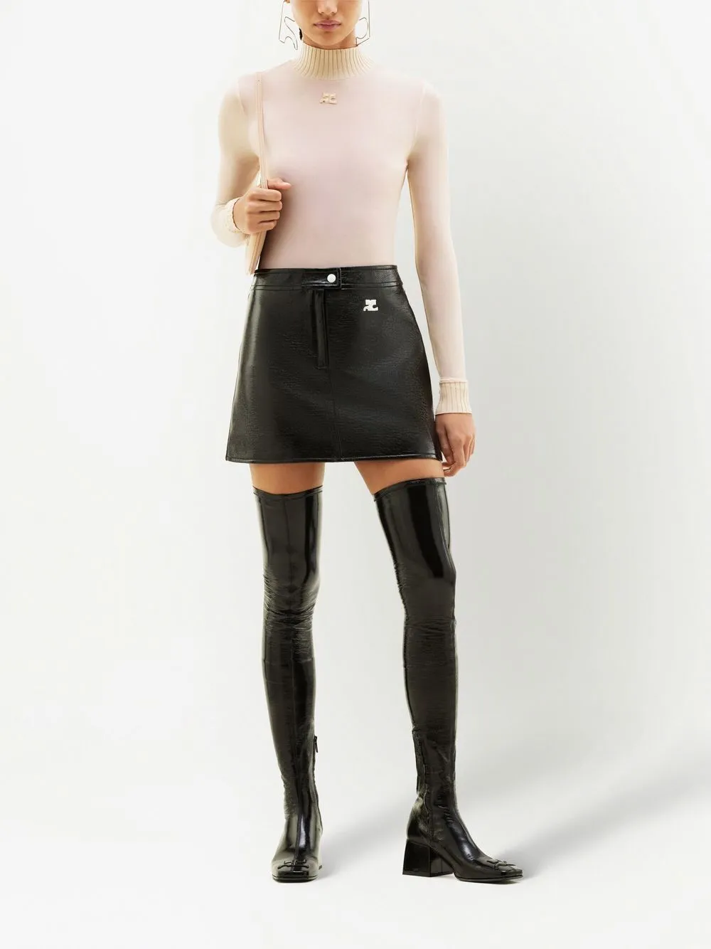 STRETCH COTTON A LINE MINI SKIRT. sold by Lord & Taylor product image thumbnail 2