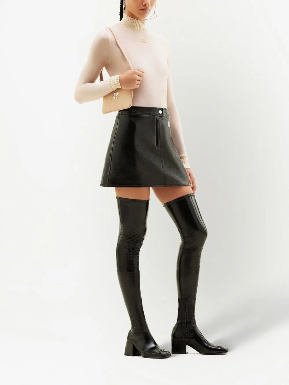 STRETCH COTTON A LINE MINI SKIRT. sold by Lord & Taylor product image thumbnail 3