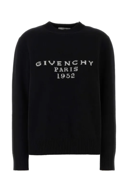 BLACK WOOL AND CASHMERE SWEATER made by Givenchy