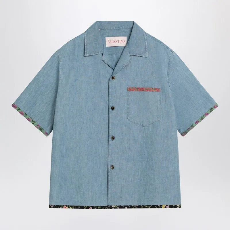 DENIM SHIRT WITH FLORAL TRIMS made by Valentino
