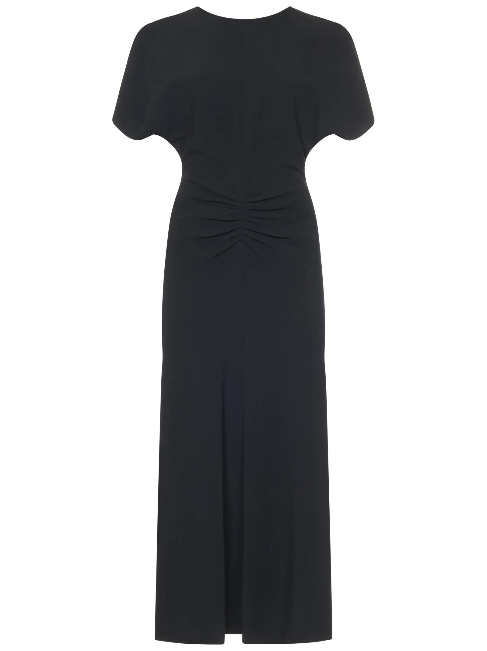 Midi Dress Gathered Waist Black sold by Lord & Taylor