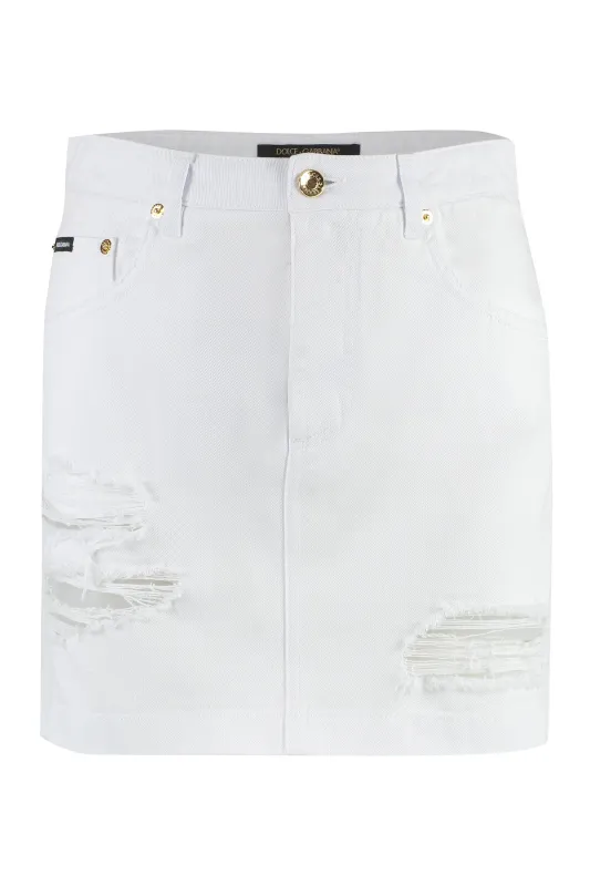 DENIM MINI SKIRT made by Dolce & Gabanna