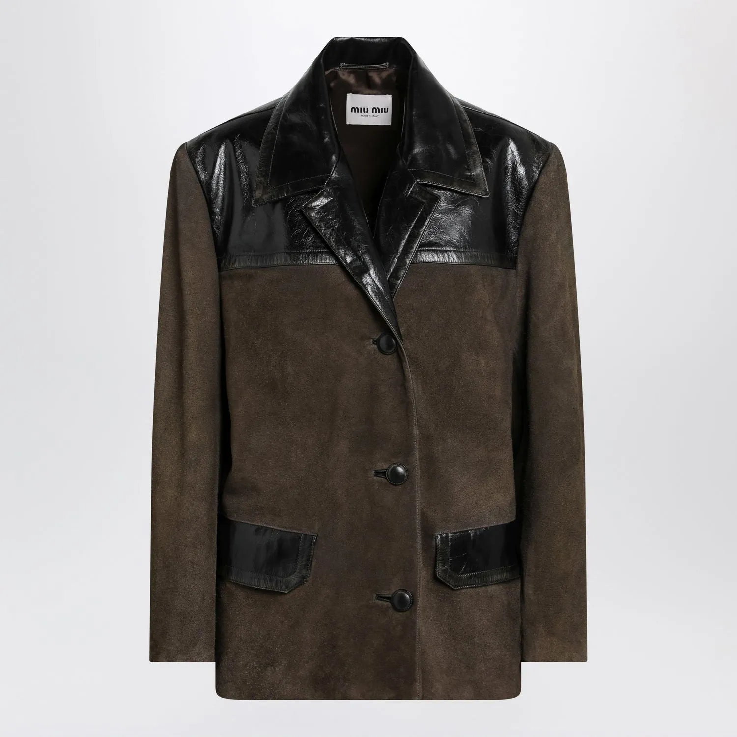 SUEDE LEATHER JACKET IN MUD COLOR sold by Lord & Taylor