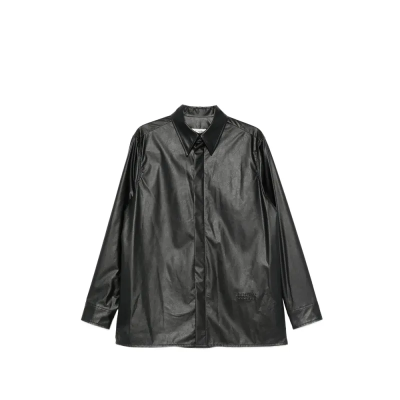 Coated Shirt Black made by Maison Margiela