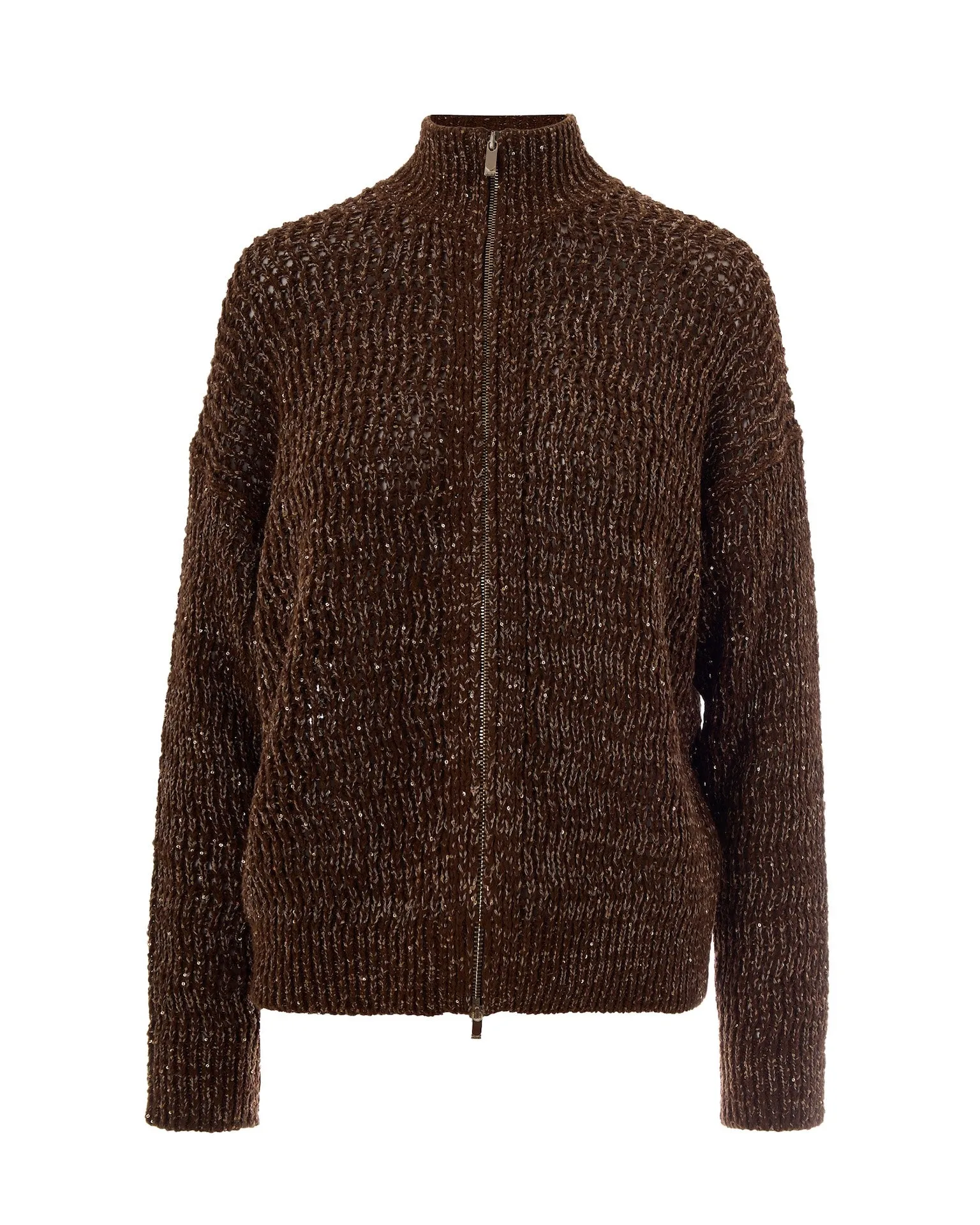 Cardigan Zip Hazelnut sold by Lord & Taylor