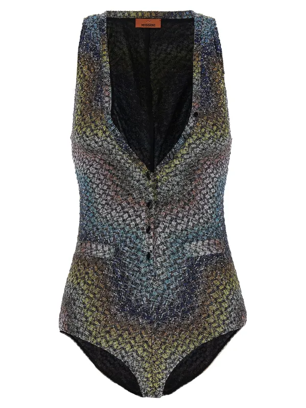 Zigzag one-piece swimsuit made by Missoni