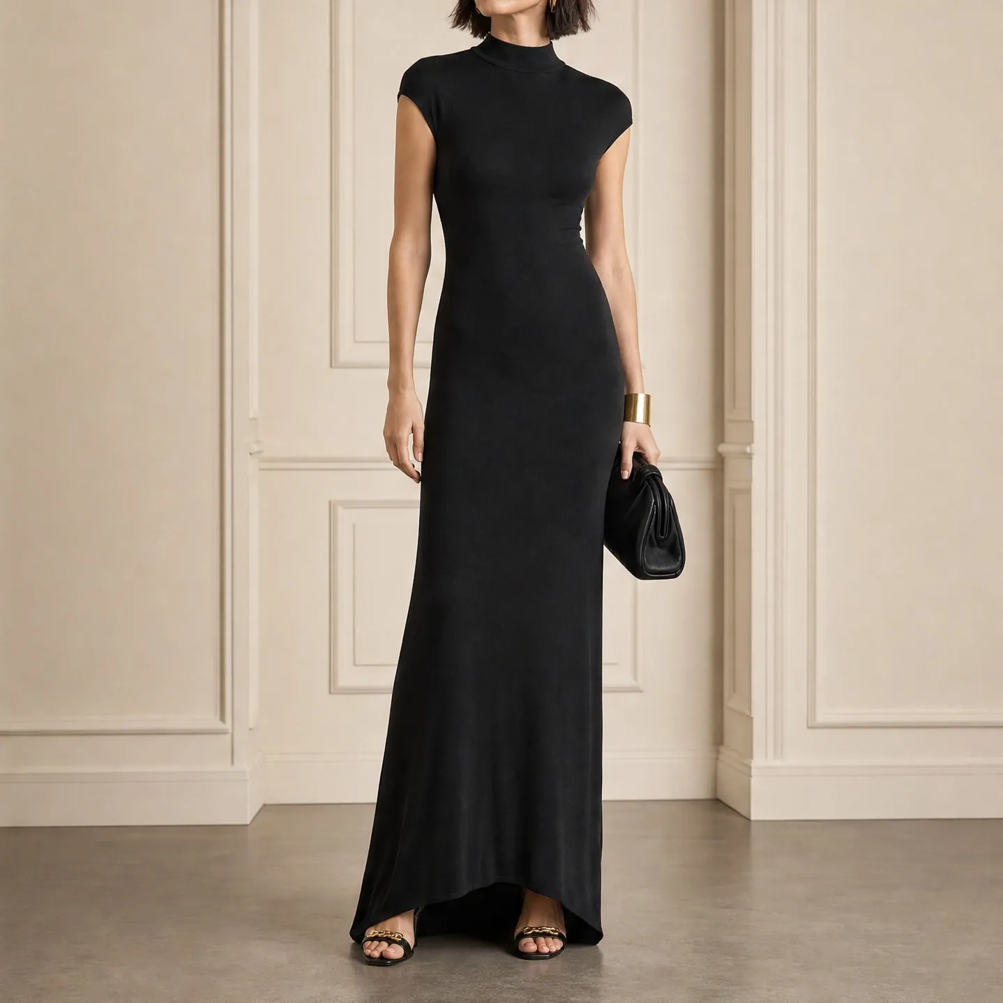 Tom Ford Viscose Maxi Dress, Black sold by Lord & Taylor product image thumbnail 2