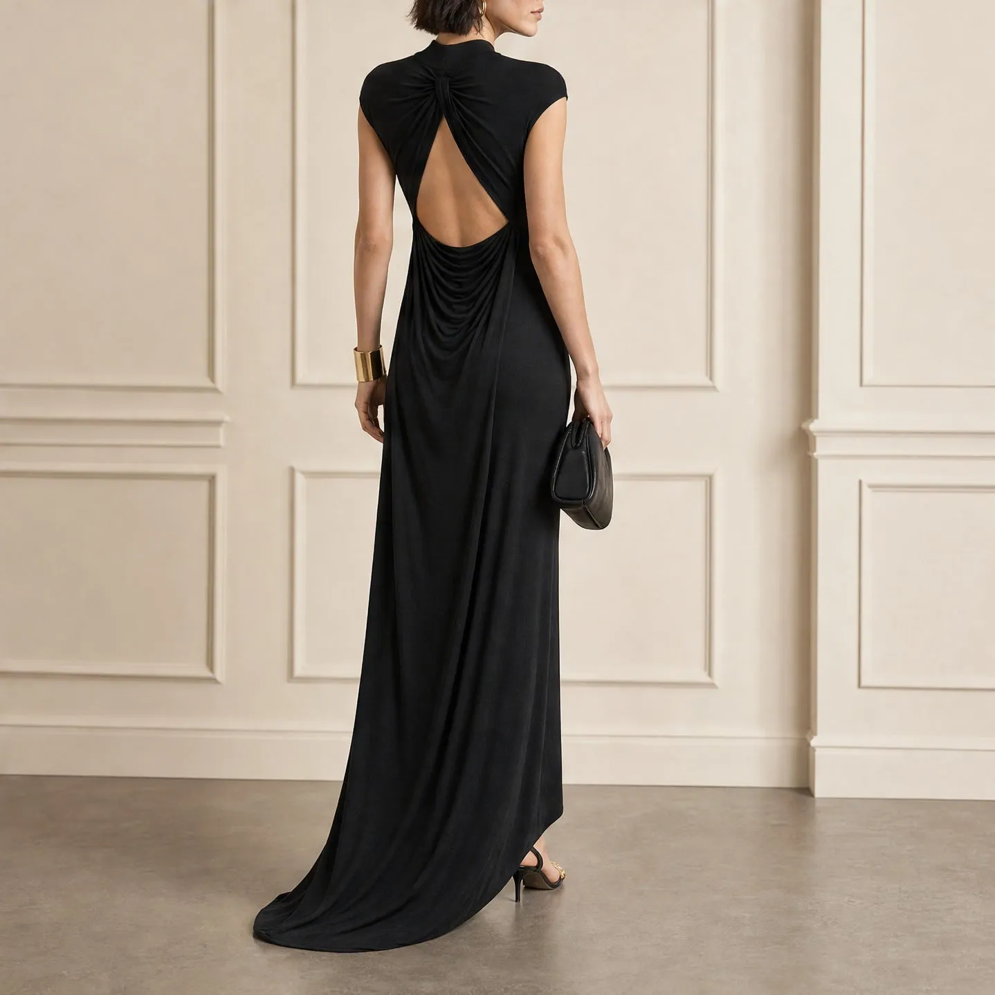 Tom Ford Viscose Maxi Dress, Black sold by Lord & Taylor product image thumbnail 4