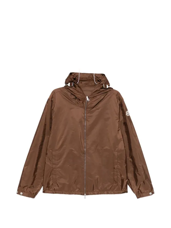 BROWN POLYAMIDE COAT made by Moncler