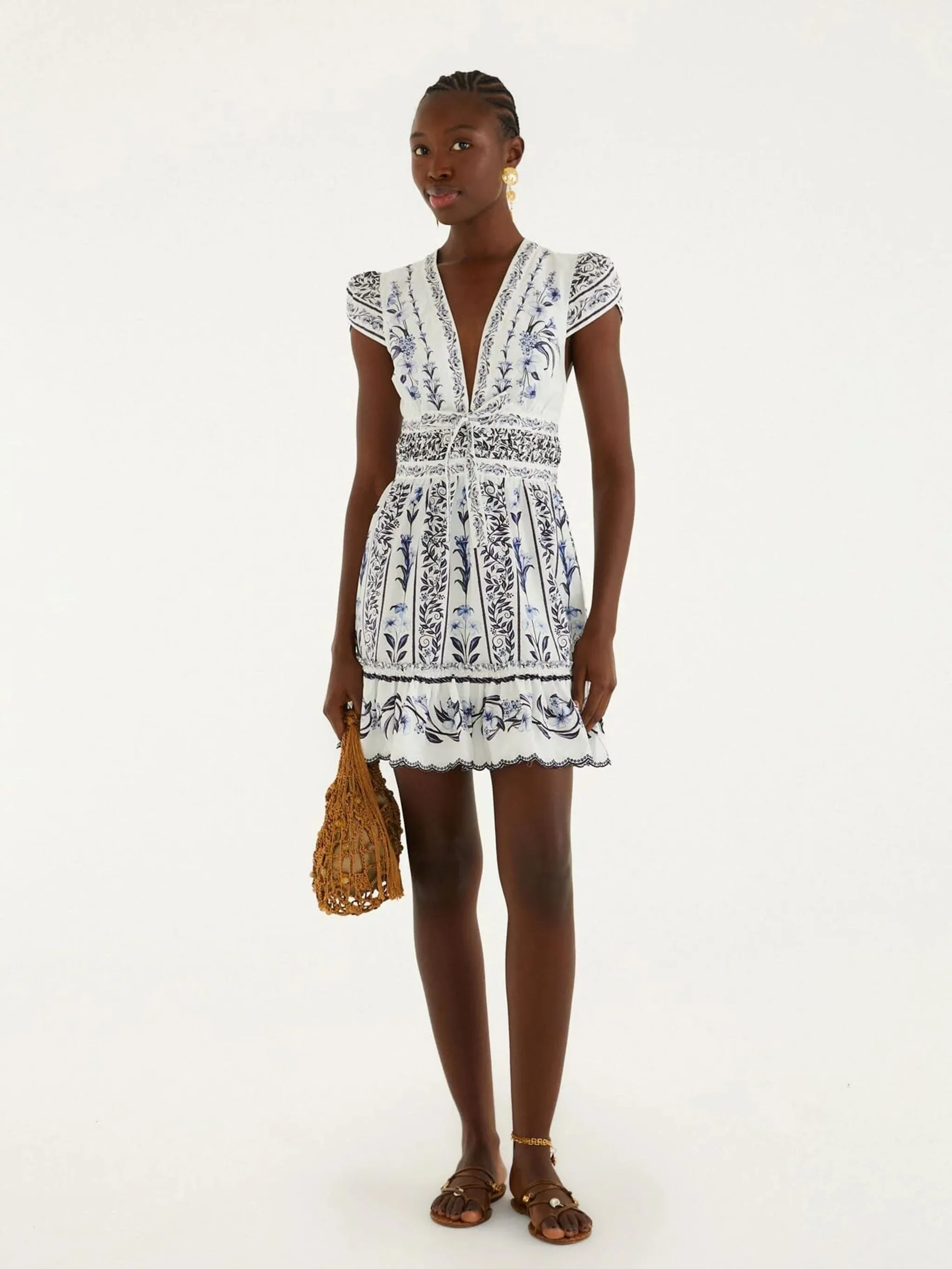 FLOWERS ARCH RUFFLED MINI DRESS sold by Lord & Taylor