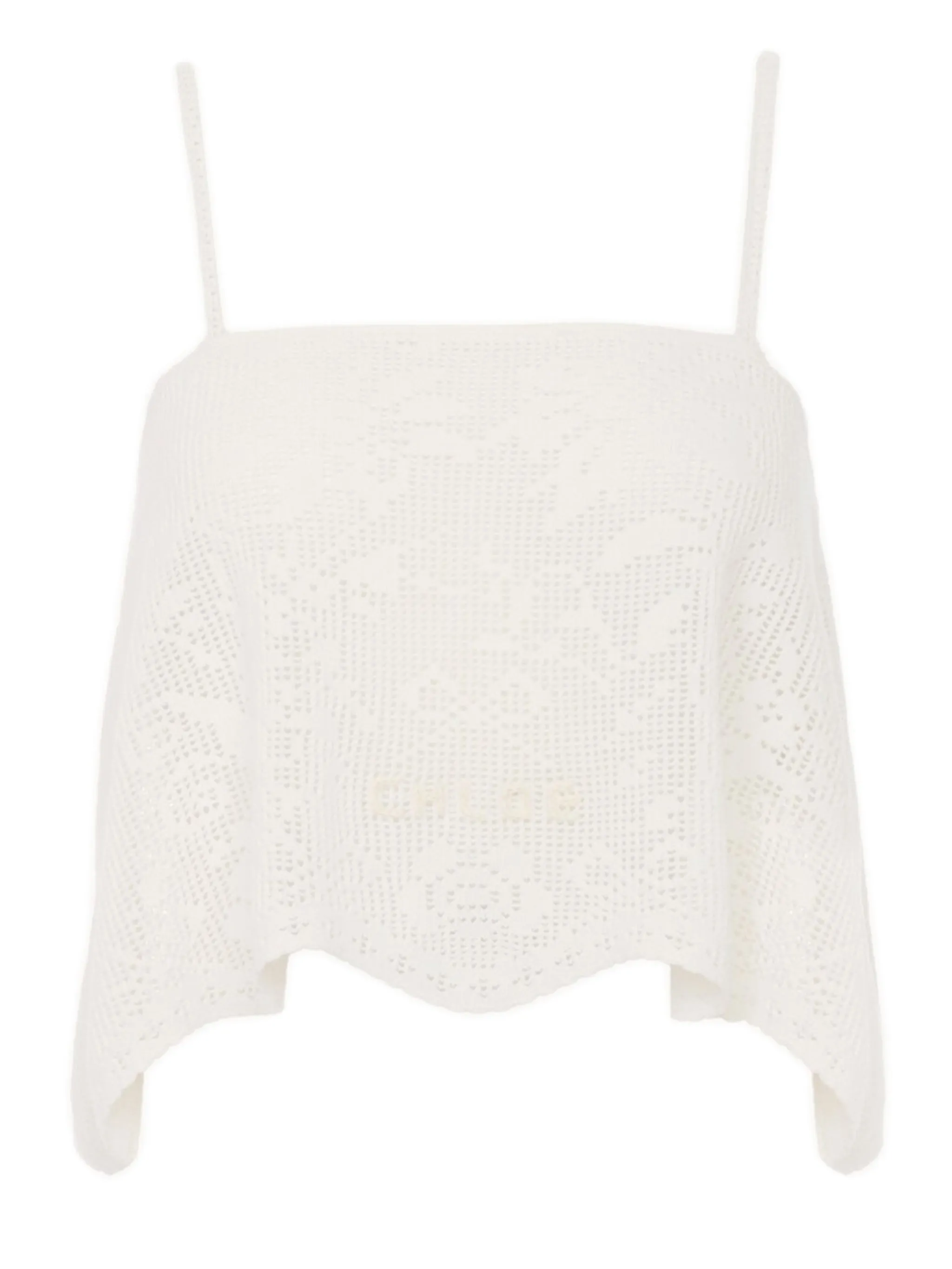 CROCHET SQUARE NECK TOP sold by Lord & Taylor