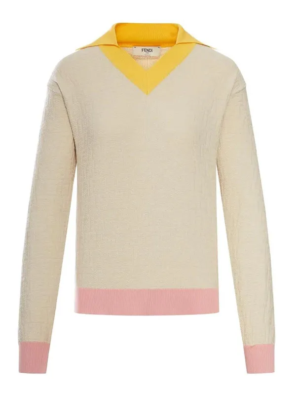 `COLOR BLOCK FF` SWEATER made by Fendi