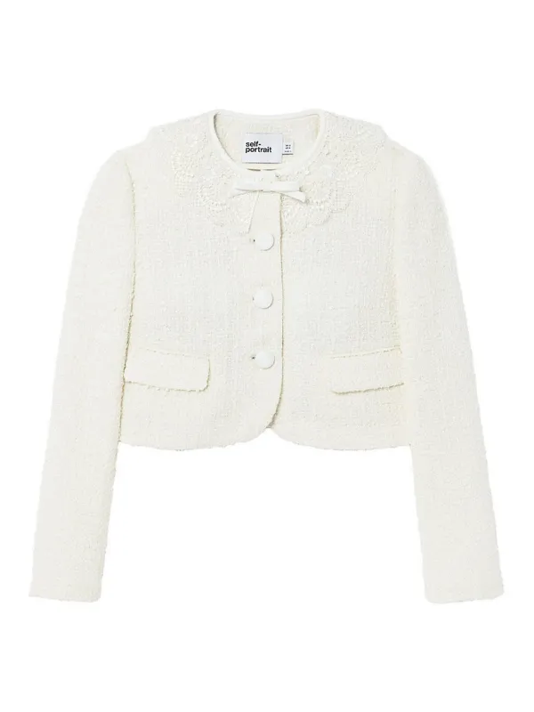 BOUCLE LACE COLLAR JACKET made by Self-Portrait