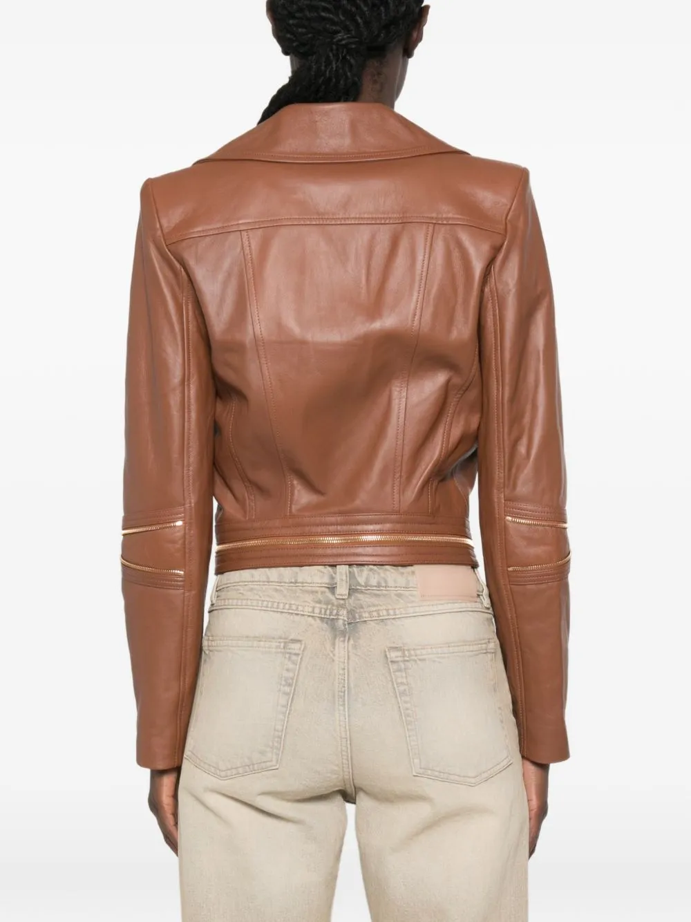 LEATHER ZIP JACKET sold by Lord & Taylor product image thumbnail 2