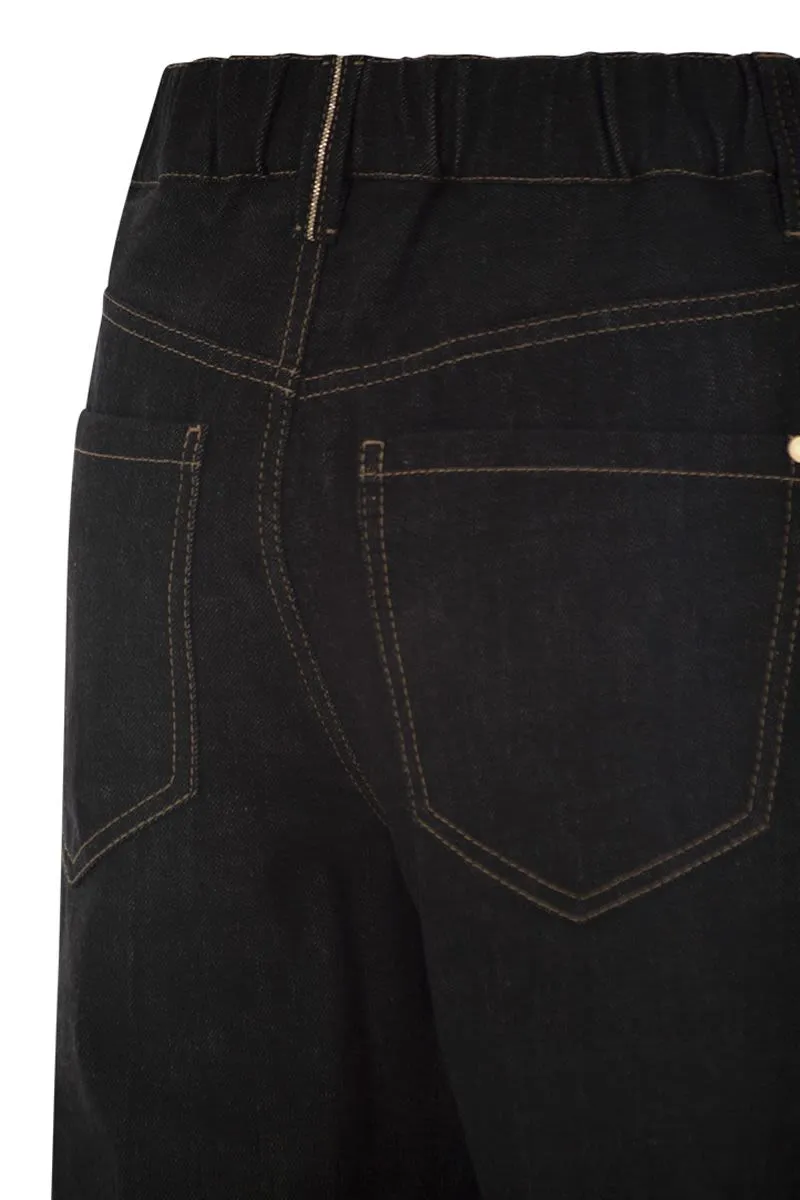 WIDE-LEG COTTON DENIM JEANS sold by Lord & Taylor product image thumbnail 4