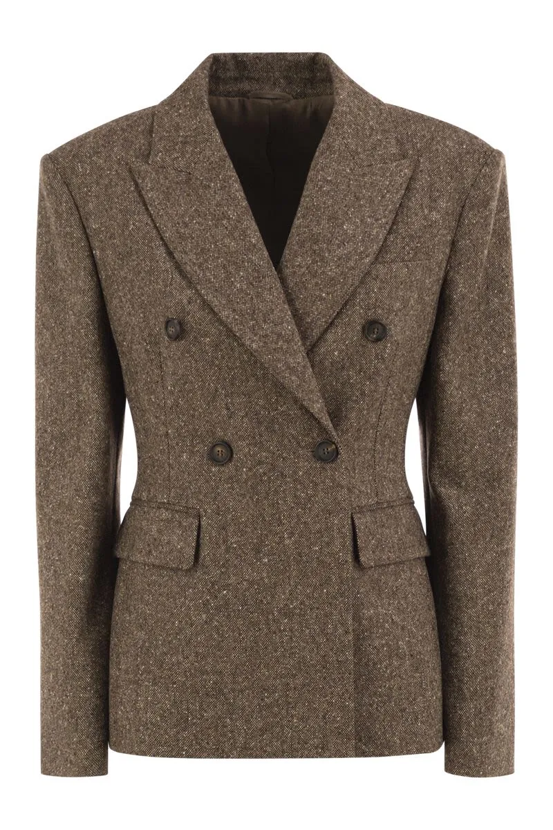 DOUBLE-BREASTED TAILORED WOOL BLEND BLAZER sold by Lord & Taylor