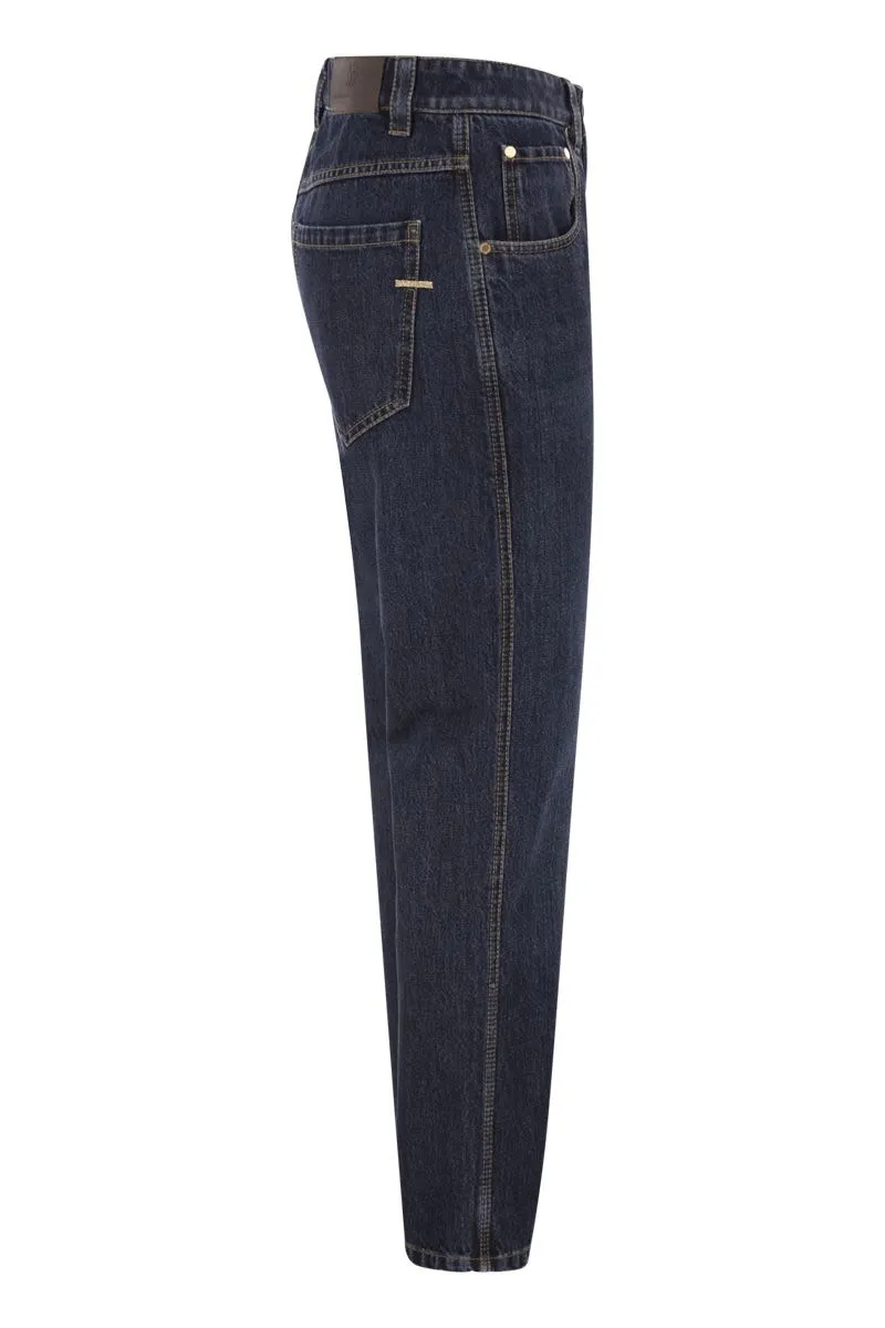 STRAIGHT TROUSERS IN AUTHENTIC DENIM WITH SHINY BARTACK sold by Lord & Taylor product image thumbnail 3