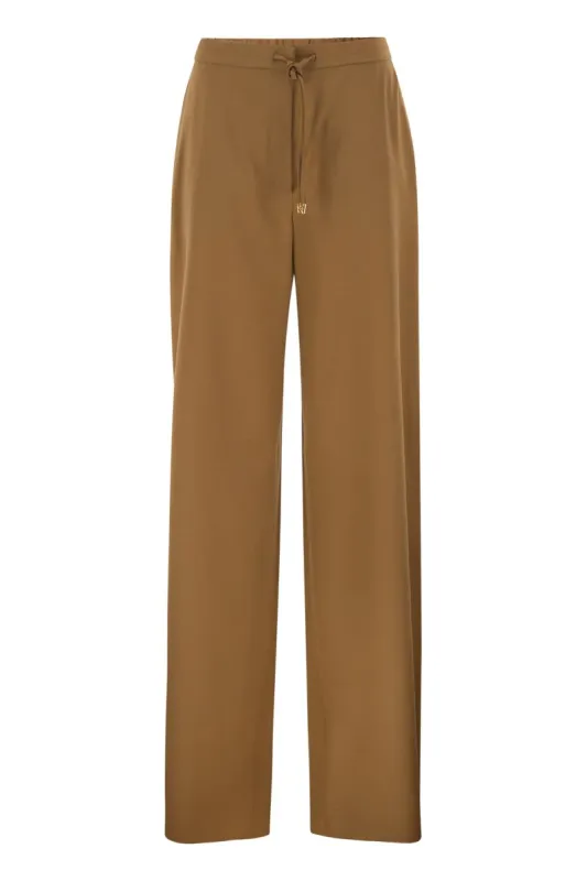 MSTCRISMA - PURE VIRGIN WOOL WIDE-LEG TROUSERS made by MaxMara