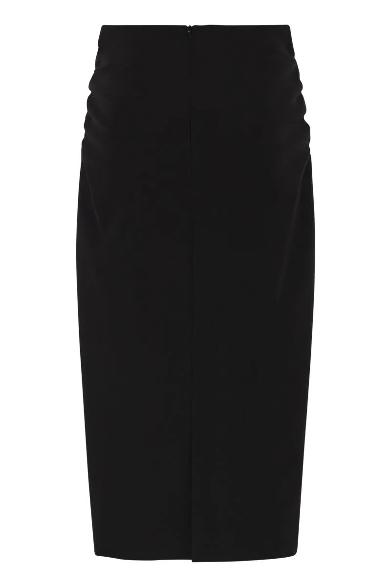 MSTQUIETE - DRAPED STRETCH MIDI PENCIL SKIRT sold by Lord & Taylor product image thumbnail 2