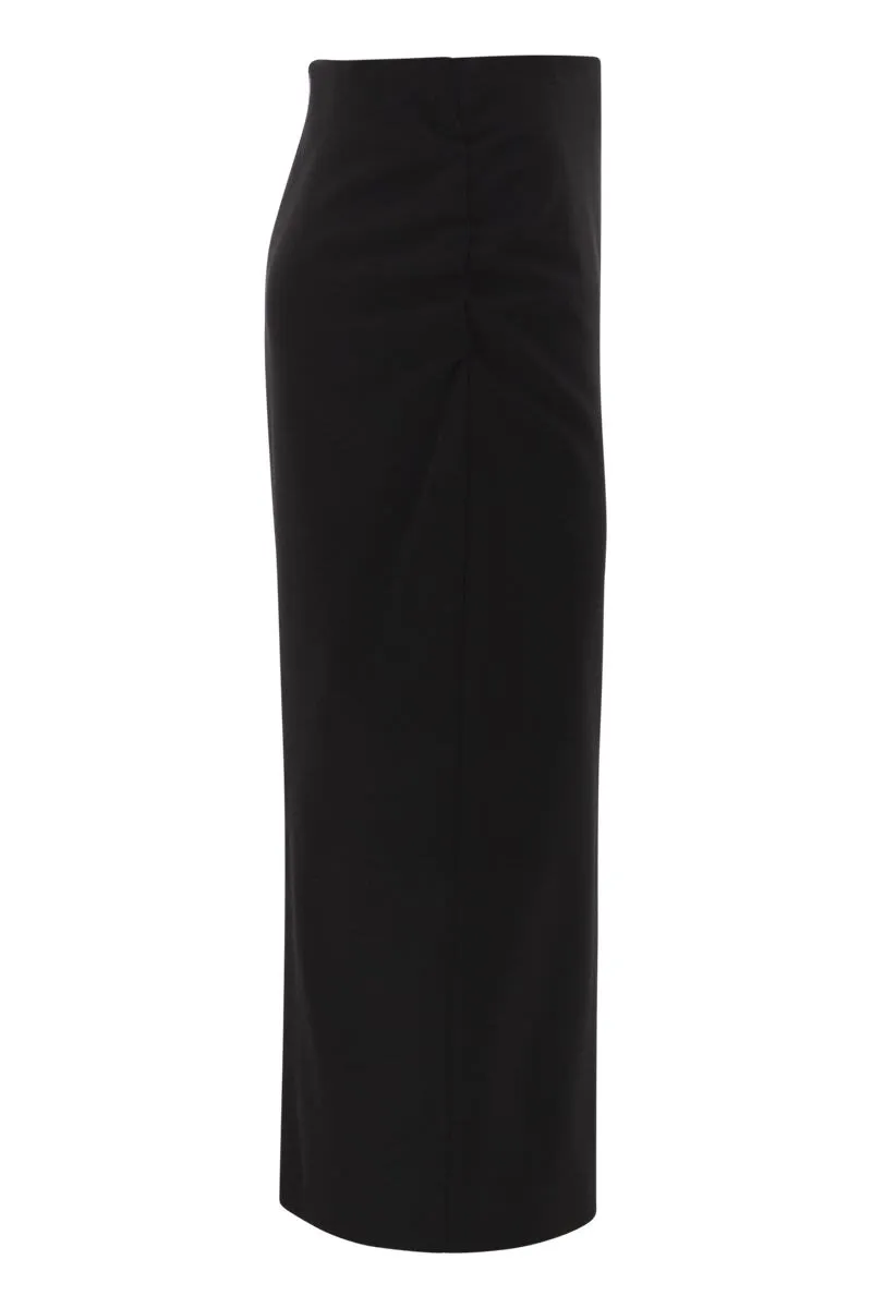 MSTQUIETE - DRAPED STRETCH MIDI PENCIL SKIRT sold by Lord & Taylor product image thumbnail 3