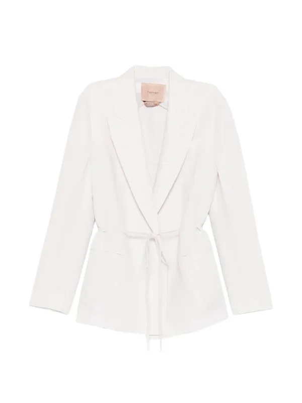 NUDE NEUTRALS LINEN BLAZER made by Twinset