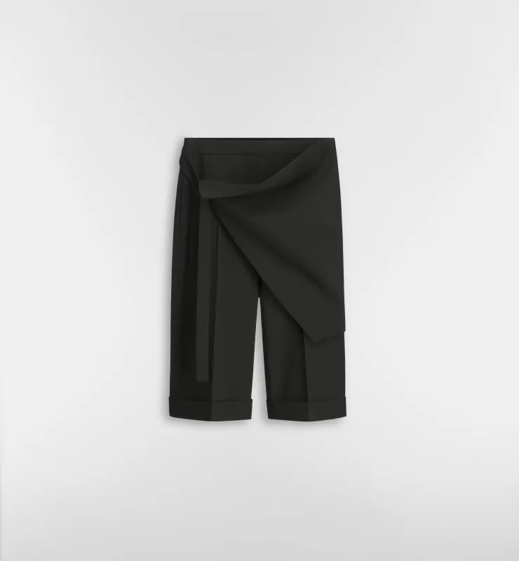 BLACK COTTON STRAIGHT LEG PANTS made by Dior
