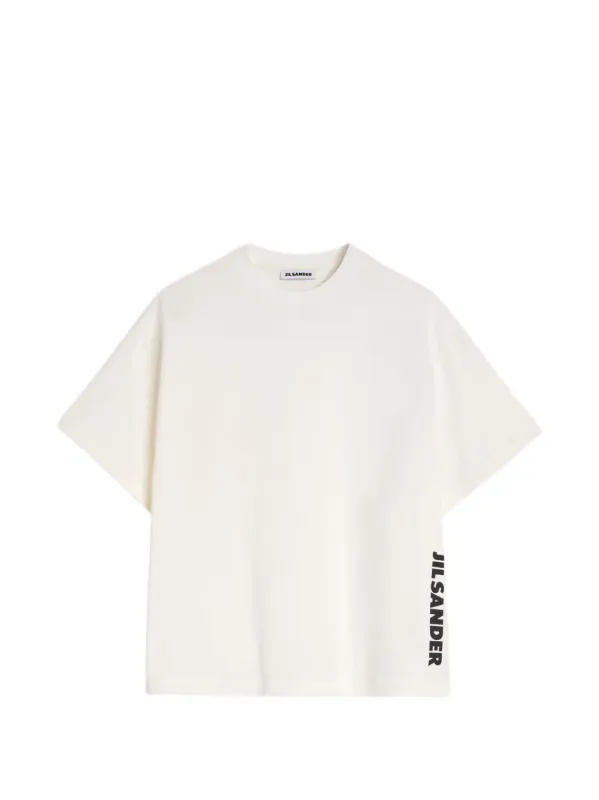 WHITE COTTON TEE SHIRT made by Jil Sander