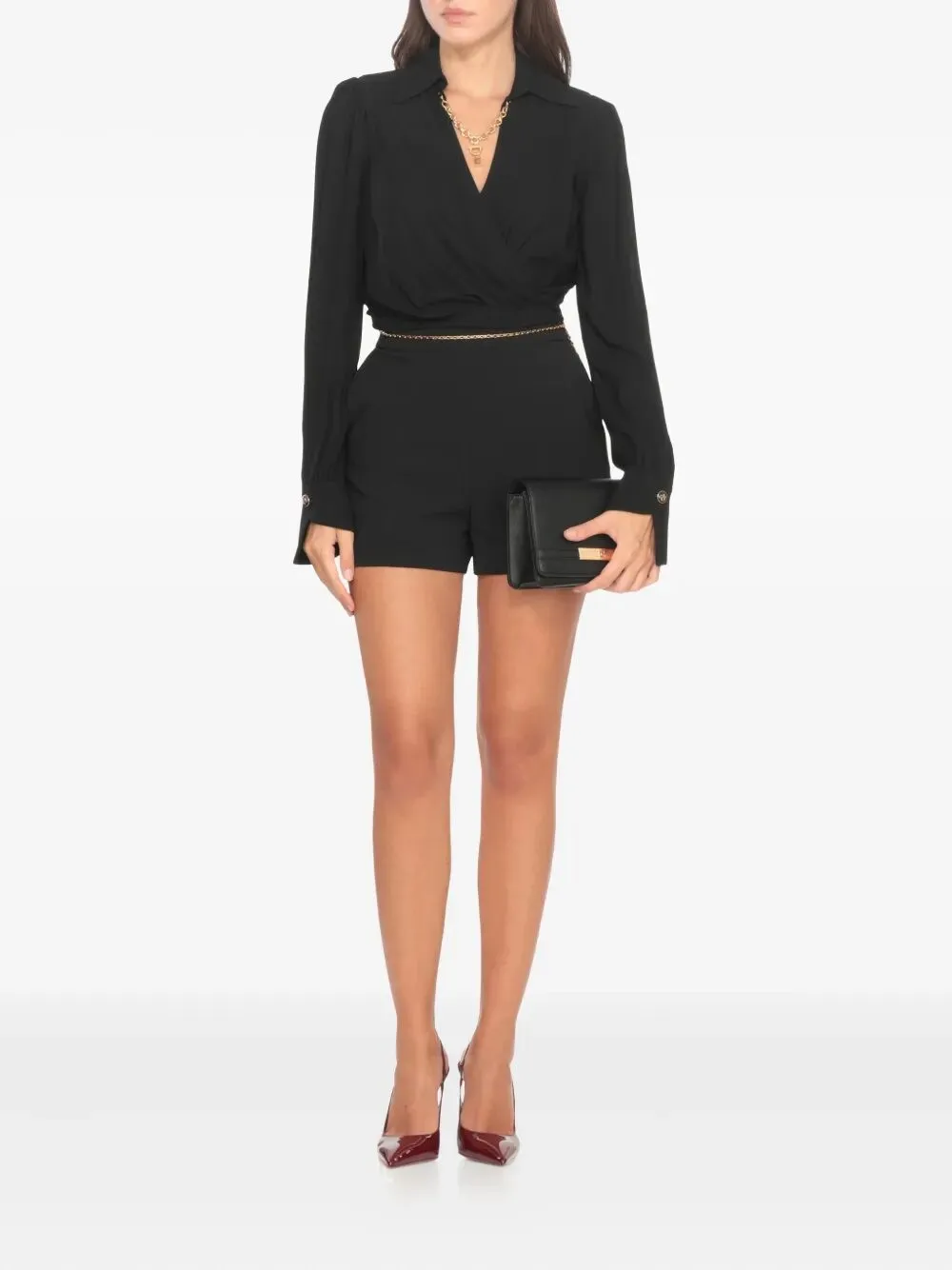BLACK SIDE ZIP SHORTS sold by Lord & Taylor product image thumbnail 4