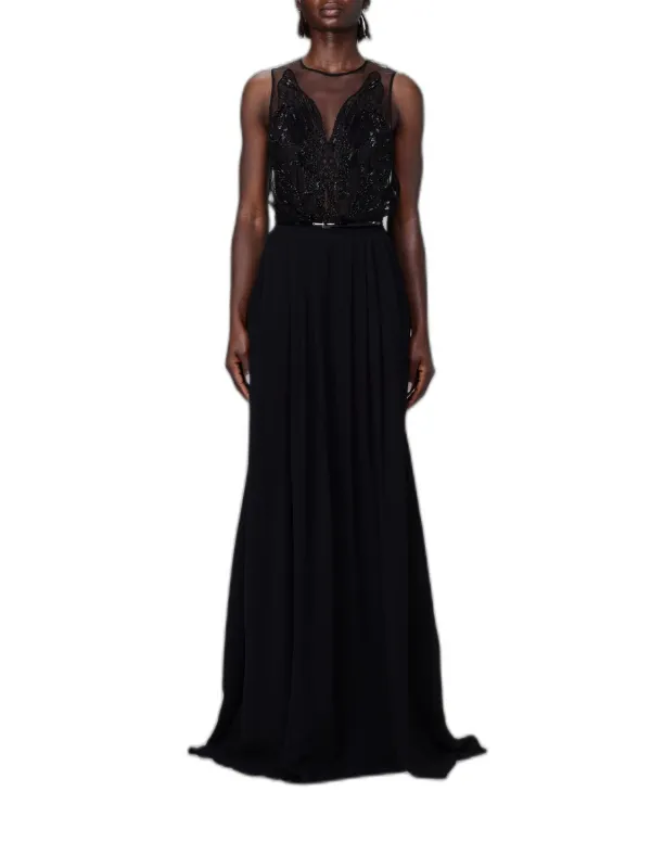 BLACK SILK DRESS made by Elisabetta Franchi