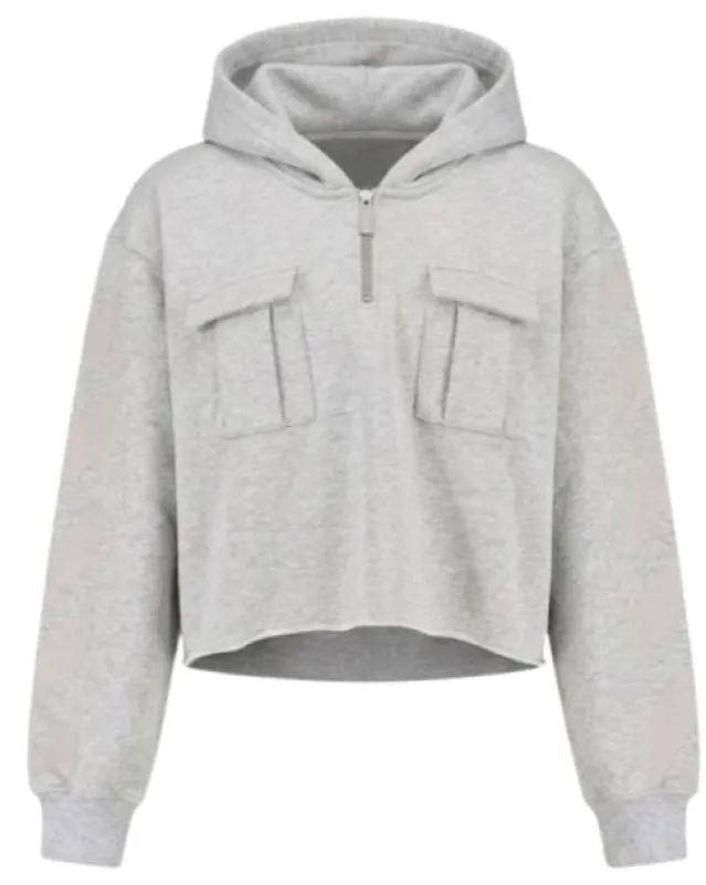 GREY GRAPHIC PRINT HOODED SWEATER made by Off-White