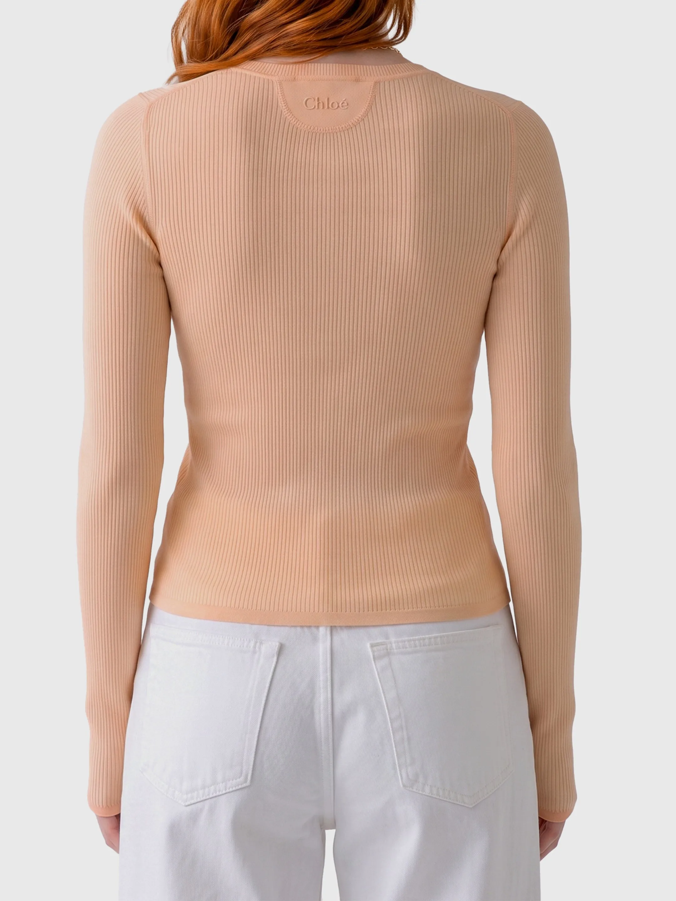 Bleached Orange ribbed top sold by Lord & Taylor product image thumbnail 2