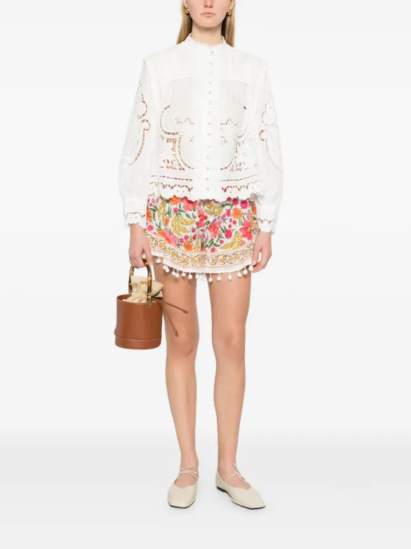 WHITE SILK SHIRT made by FARM Rio