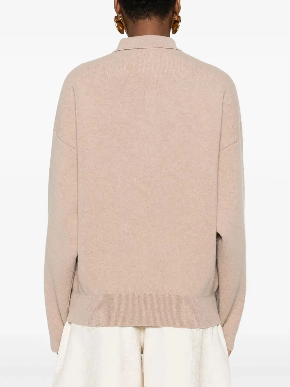 BEIGE WOOL-CASHMERE POLO NECK SWEATER sold by Lord & Taylor product image thumbnail 5