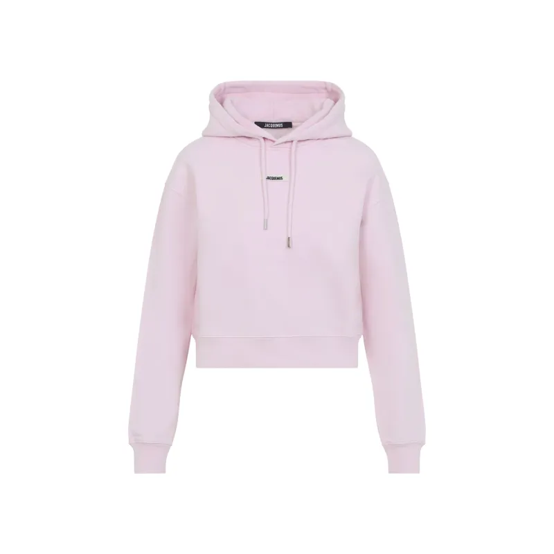 PINK VISCOSE LOGO PATCH SWEATER made by Jacquemus
