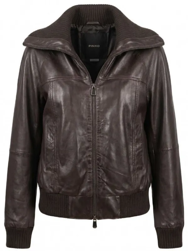 DARK BROWN ECO FUR COAT made by Pinko